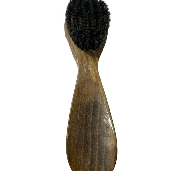 VTG Swank Stained Wood Handled Lint  Brush & Shoe Horn WEST GERMANY Brown Red - Picture 3 of 10